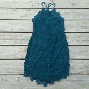 Intimately Free People Lace Dress Sz Small Teal